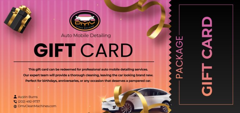 Auto Mobile Detailing Gift Card